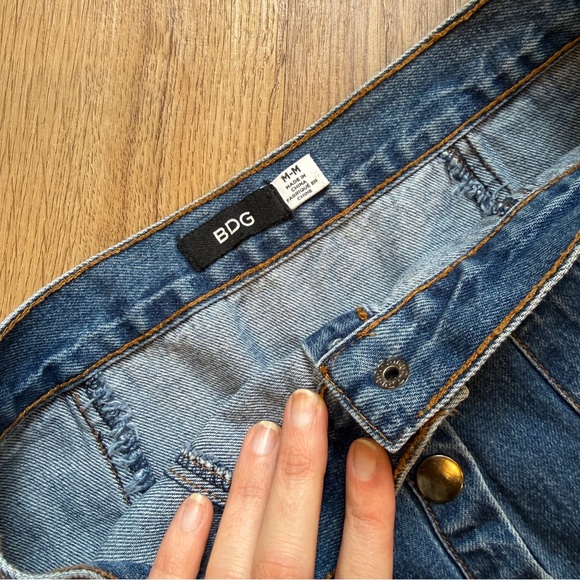 BDG Blue Denim Mini Skirt with Button Detail - Picture 4 of 4